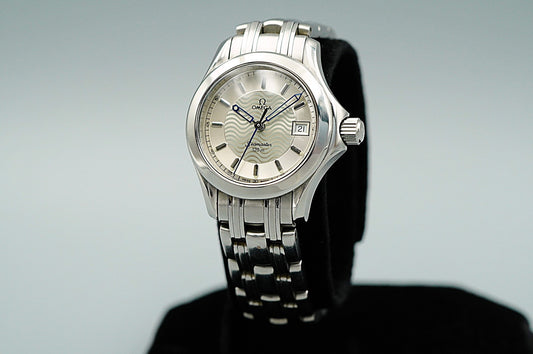 *Working for As-is* Vintage 1990s OMEGA Seamaster Cal.1424 Qz 27mm Women Watch