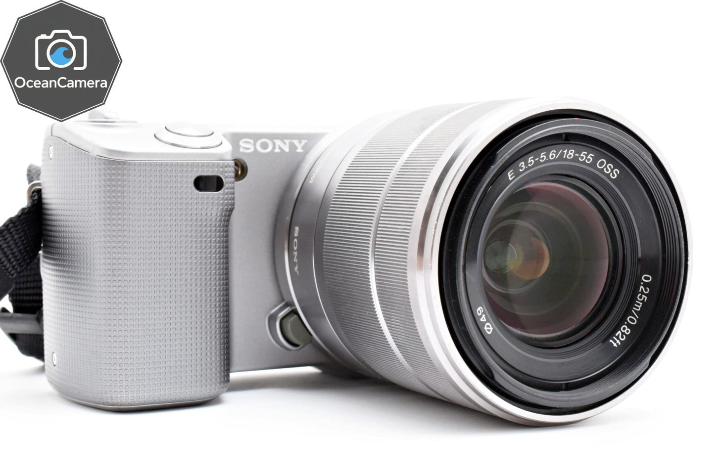 SONY NEX-5 Silver Mirrorless Digital Camera 18-55mm Lens Japanese language only