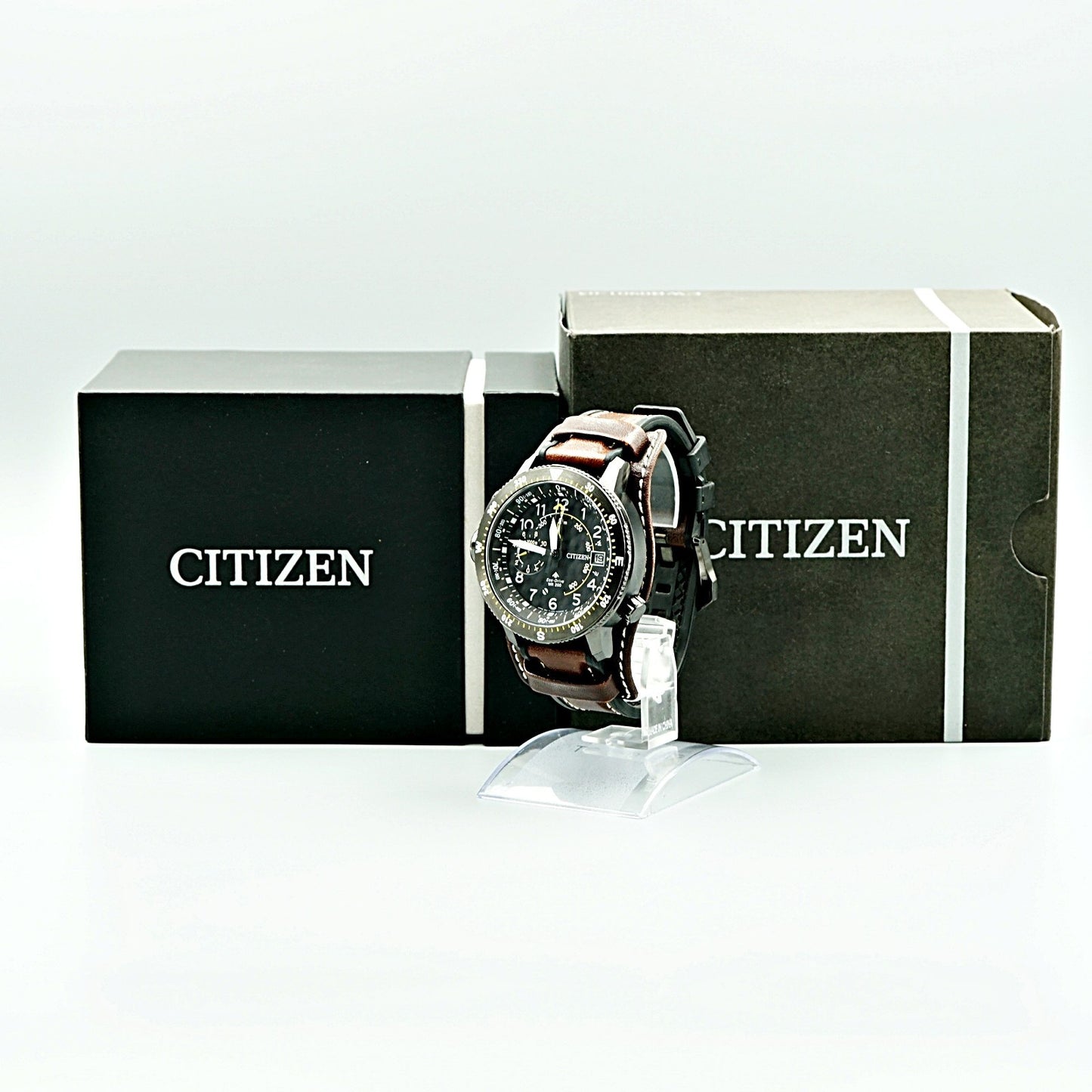 TOP MINT Citizen QZ J280-R013581 Solar Promaster Date Black Mens Wristwatch JP