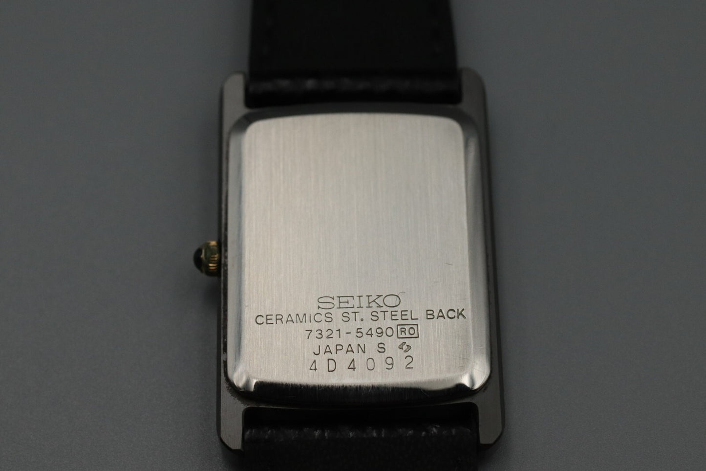 *MINT* Vintage SEIKO Dolce 7321-5490 Quartz White Dial Square Mens Watch JAPAN