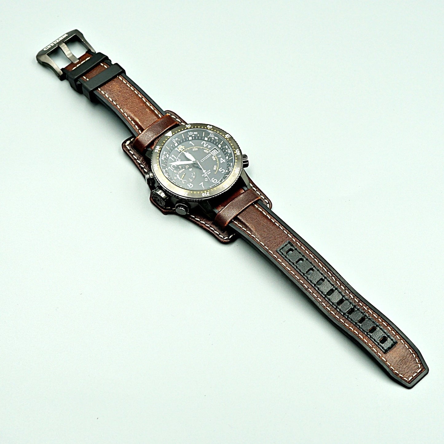 TOP MINT Citizen QZ J280-R013581 Solar Promaster Date Black Mens Wristwatch JP