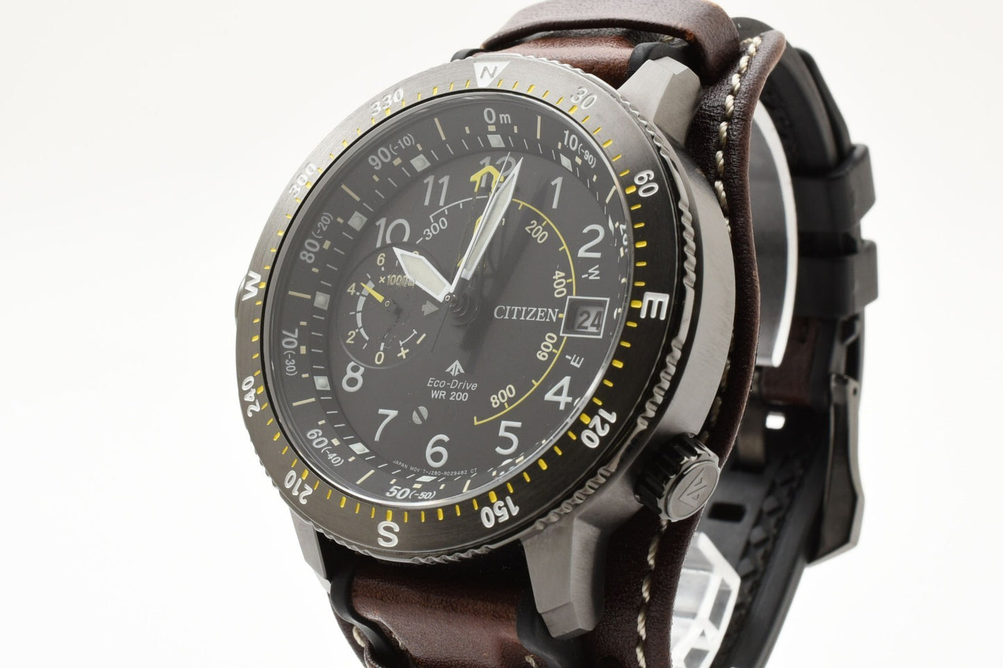 TOP MINT Citizen QZ J280-R013581 Solar Promaster Date Black Mens Wristwatch JP