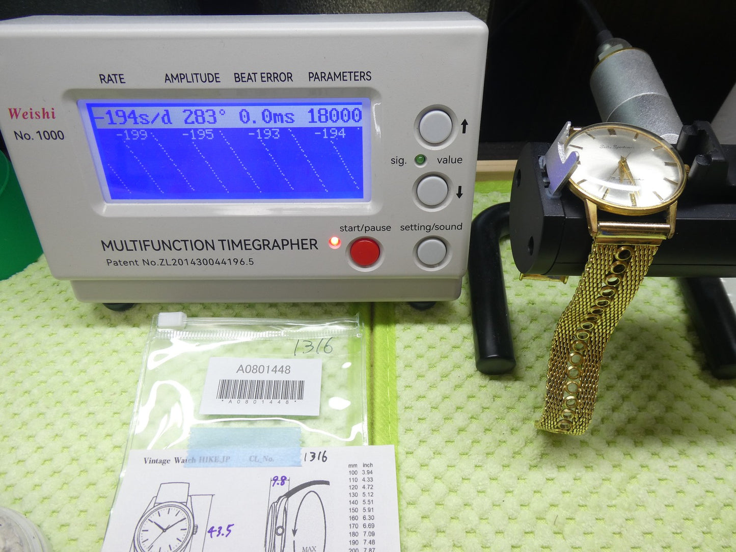 Vintage 1970 SEIKO SPORTSMAN J15005E Hand Wind Silver Round 35mm Mens Watch