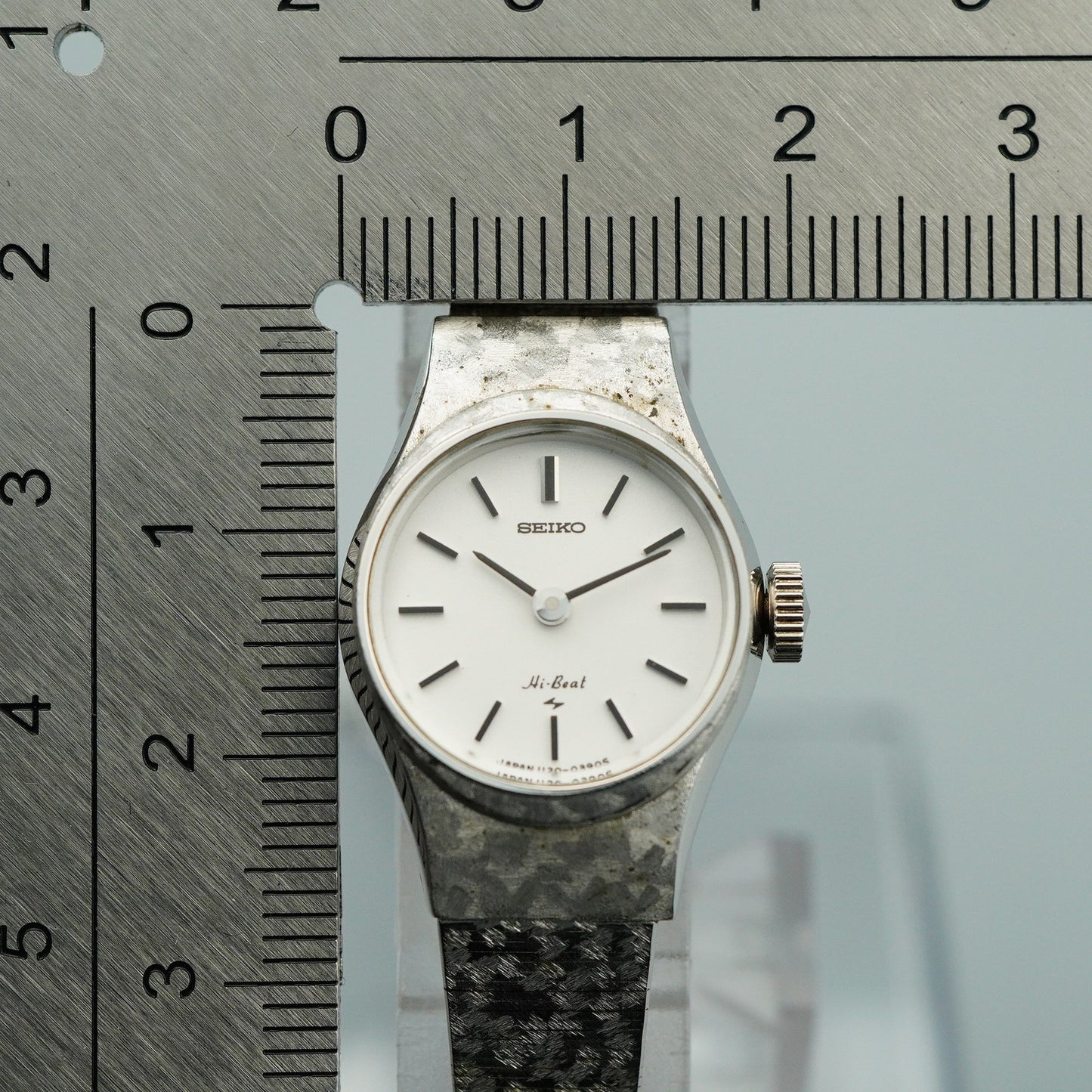 *Exc+5* Vintage 1975 SEIKO HI-BEAT 1120-0120 Hand Wind Silver 19 mm Women Watch