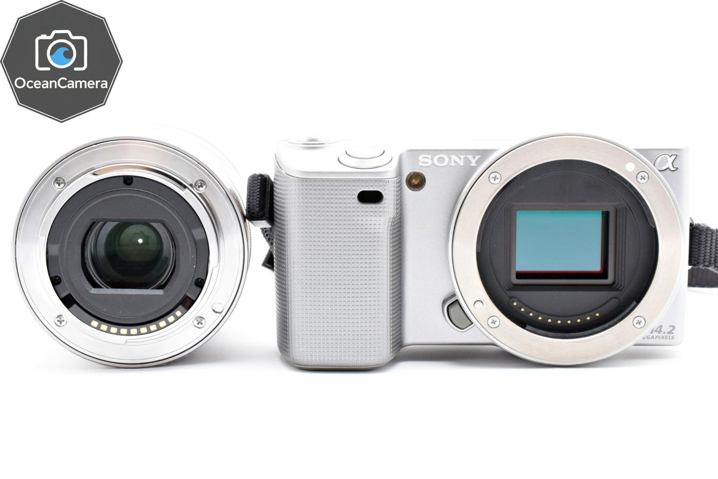 SONY NEX-5 Silver Mirrorless Digital Camera 18-55mm Lens Japanese language only