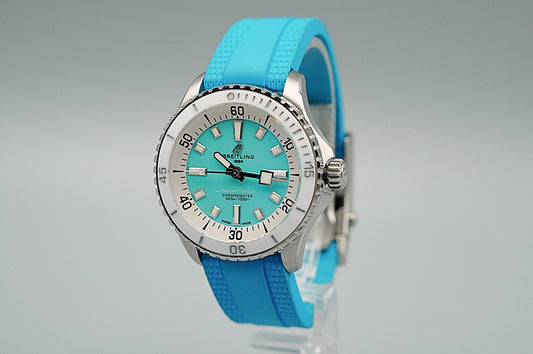 *MINT* BREITLING superocean A17377 Automatic Blue Dial Round 36mm Mens Watch