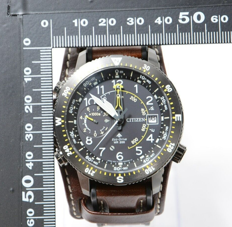 TOP MINT Citizen QZ J280-R013581 Solar Promaster Date Black Mens Wristwatch JP