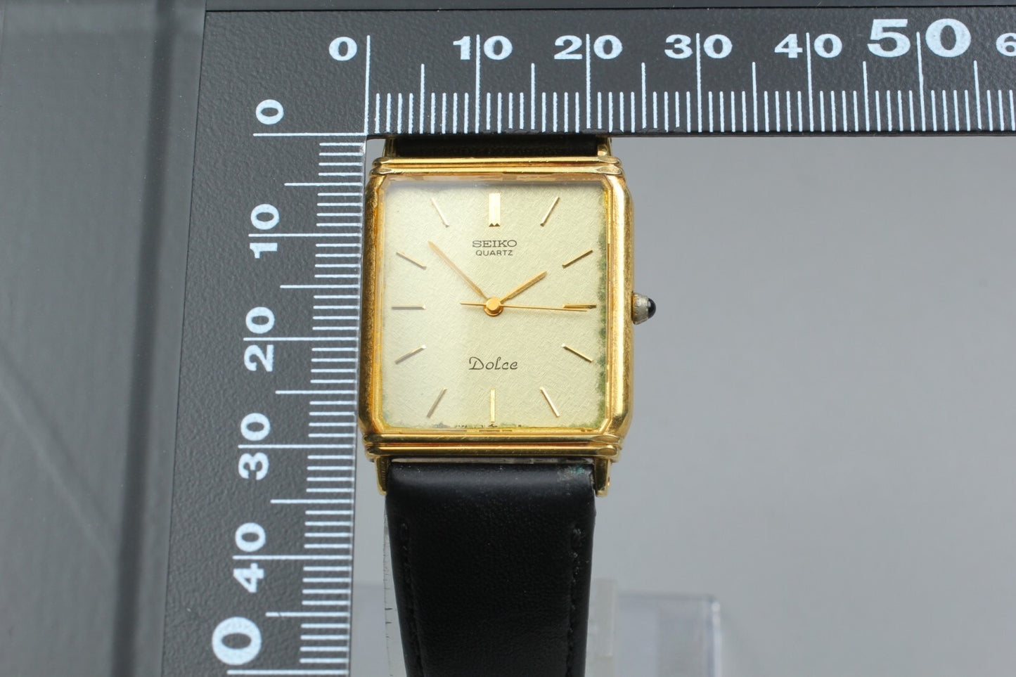 NEW Batt *Exc+4* Vintage SEIKO Dolce 7731-5230 Gold Dial quartz 24mm Mens Watch