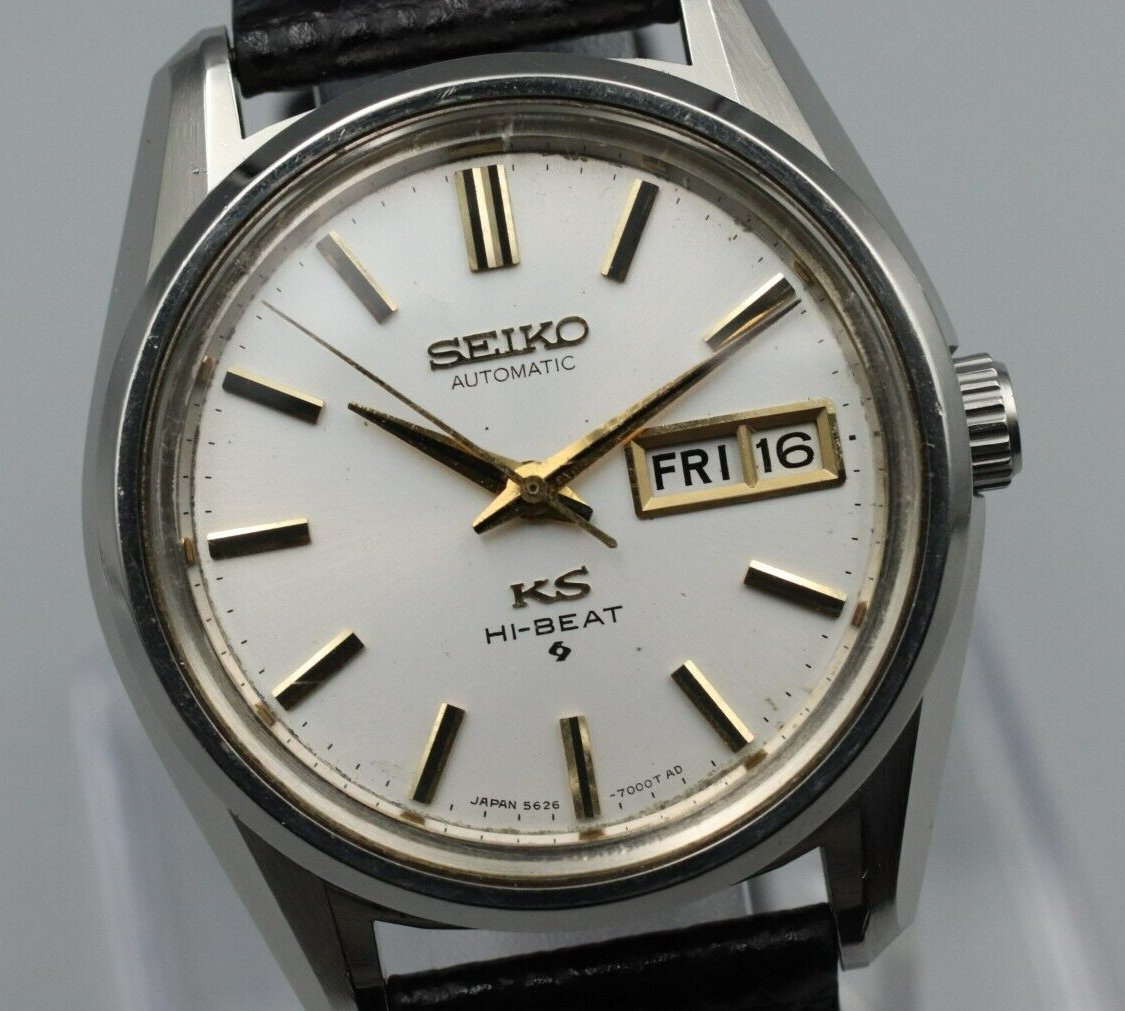 1971 N MINT Vintage SEIKO King KS Hi BEAT 5626-7040 Automatic DayDate Mens Watch