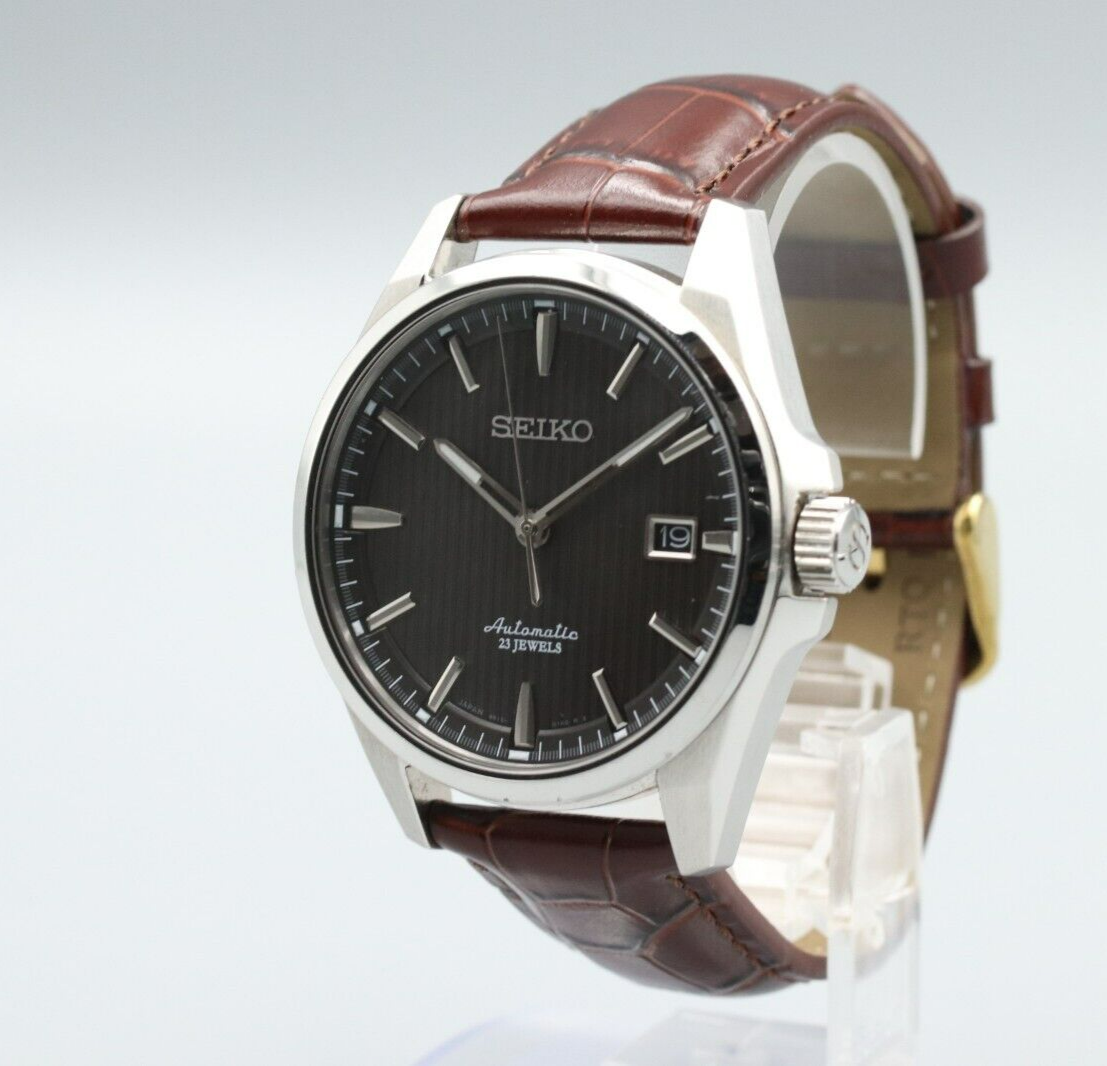 *MINT* Vintage Seiko Presage 6R15-02M0 Automatic Black Dial 23J Round Mens Watch