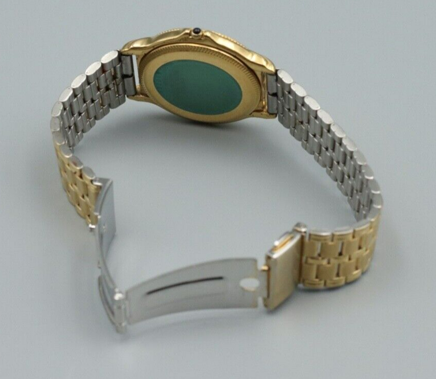 Rare *Exc+5* Vintage SEIKO DOLCE GOLDEN BRIDGE 8N41-6180 Quartz Gold Mens Watch