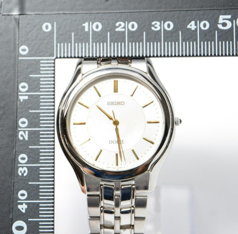 Near MINT Seiko Dolce 8J41-6030 silver Mens Vintage Watch From JAPAN