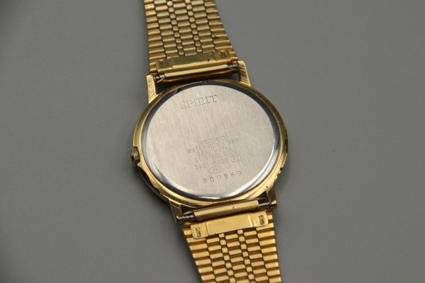 Exc+5 Vintage SEIKO Spirt 5S21-6000 Sweeping Second Hand Mens Quartz Watch JP