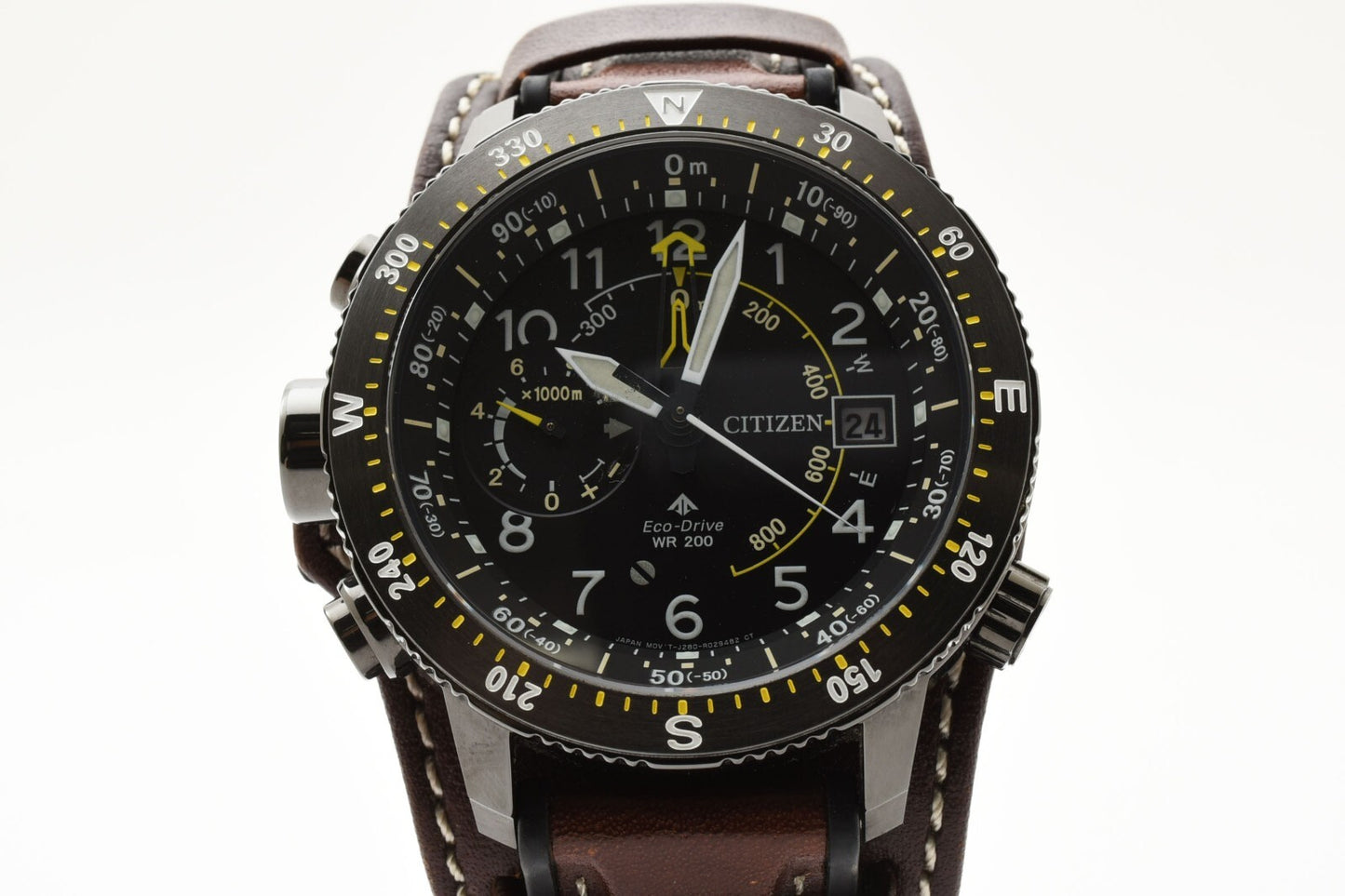 TOP MINT Citizen QZ J280-R013581 Solar Promaster Date Black Mens Wristwatch JP