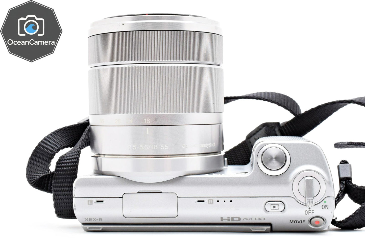 SONY NEX-5 Silver Mirrorless Digital Camera 18-55mm Lens Japanese language only
