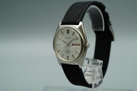 N MINT Vintage SEIKO LORD MATIC 5606-7000 Automatic Silver Round 35mm Mens Watch