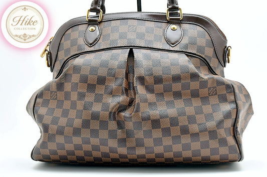 Louis Vuitton Trevi GM Damier Ebene Brown LV Handbag N51998 Ladies Authentic