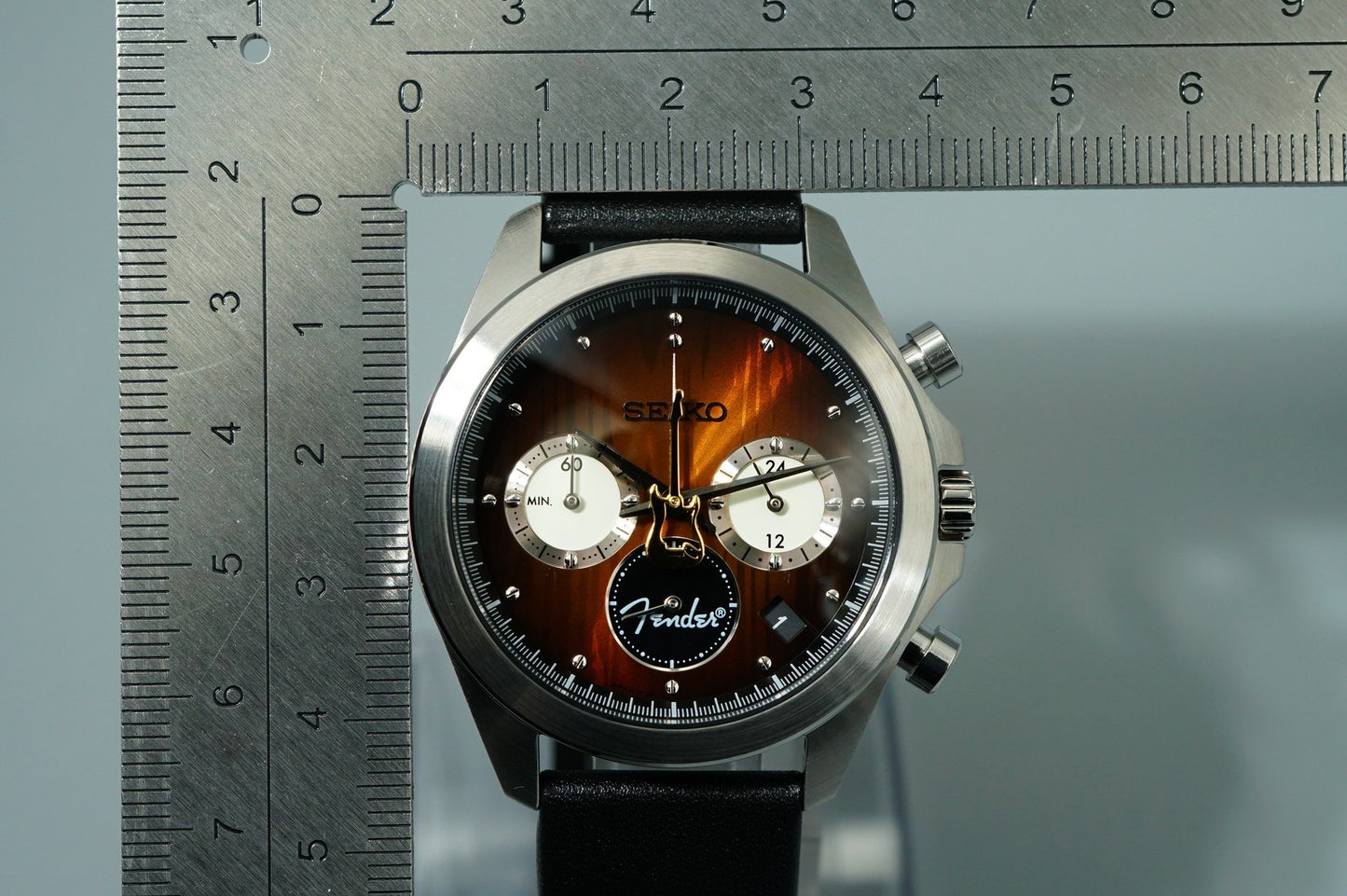 *TOP MINT* SEIKO Fender Quartz Bronze Dial Round 40mm Mens Watch