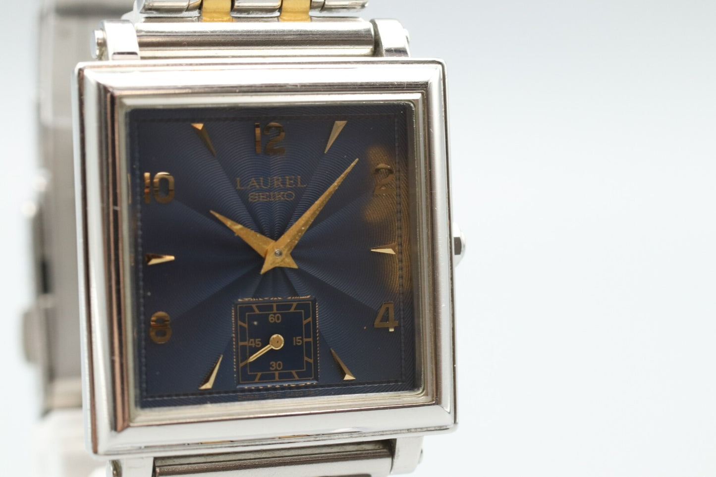 Rare *Exc+5* Vintage SEIKO LAUREL 7N07-5A00 Quartz Navy Small Second Mens Watch