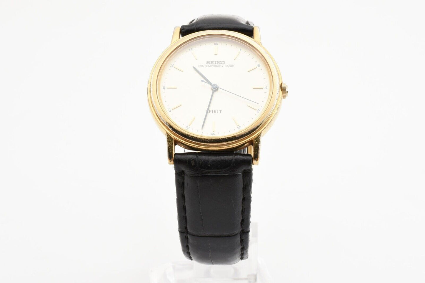 *Exc+5* Vintage SEIKO Spirt 5S21-6000 Sweeping Second Quartz Dress Mens Watch