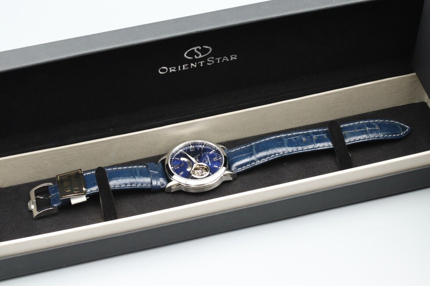 *almost UNUSED* ORIENT Star DA02-C0-B Automatic Blue Dial Mens Watch From JAPAN