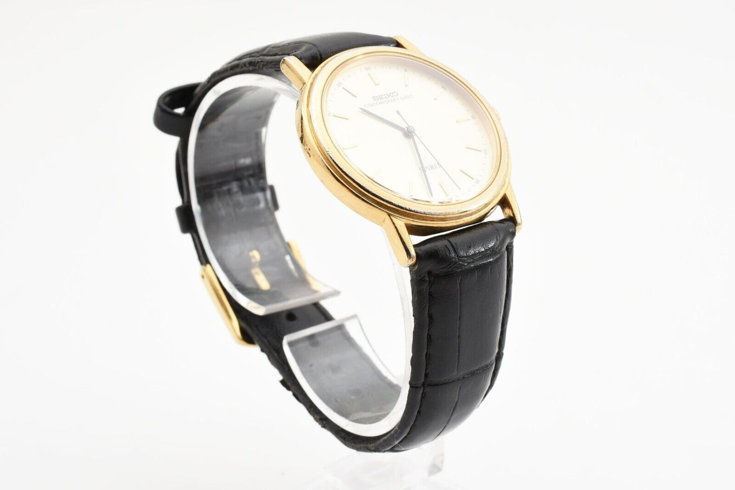 *Exc+5* Vintage SEIKO Spirt 5S21-6000 Sweeping Second Quartz Dress Mens Watch