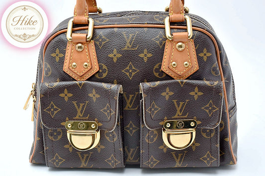 Louis Vuitton Manhattan PM Monogram Brown Handbag M40026 Authentic Condition *A*