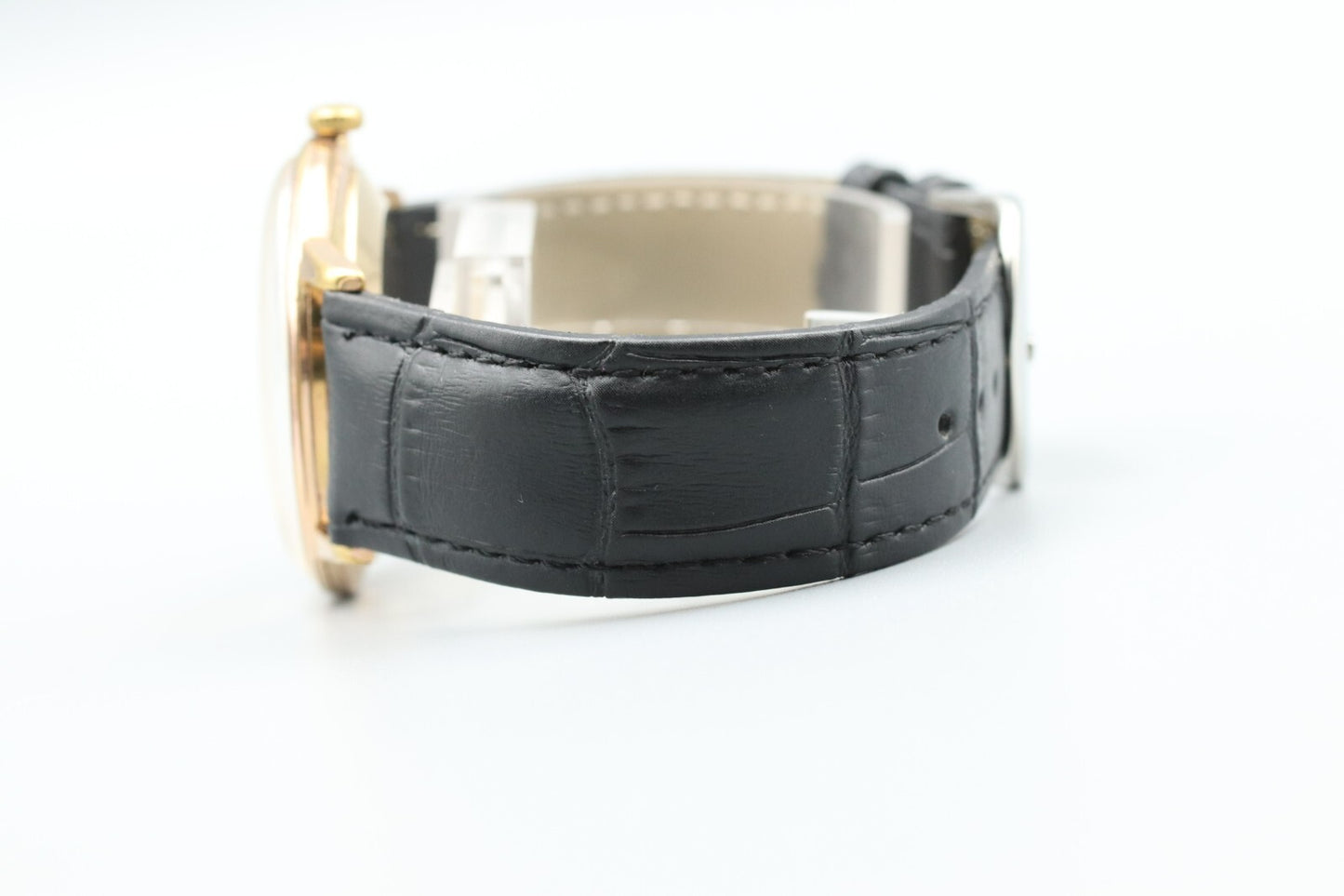 *Exc+5* Vintage SEIKO Crown J15003 Hand Winding Gold Dial 21J Round Mens Watch