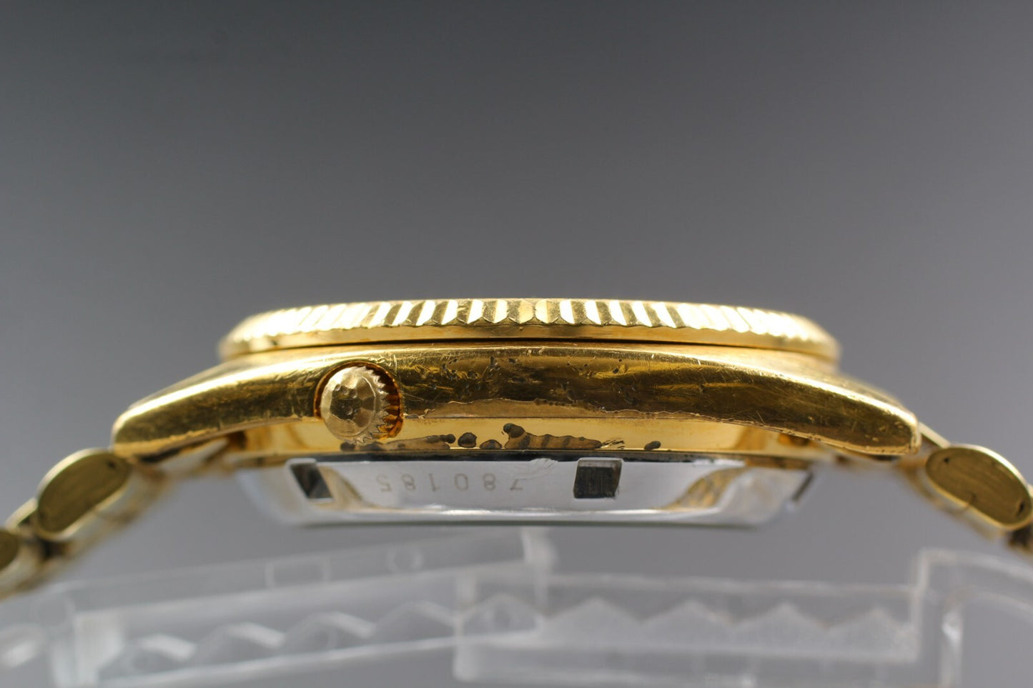 *Exc+5* Vintage SEIKO 5 7S26-0500 Automatic Day Date 21J Gold Dial Mens Watch