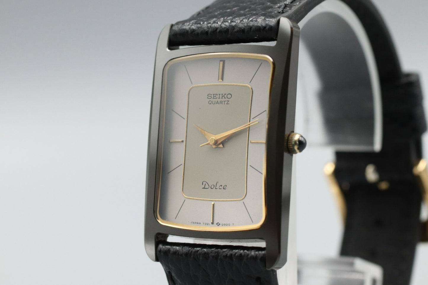 *MINT* Vintage SEIKO Dolce 7321-5490 Quartz White Dial Square Mens Watch JAPAN