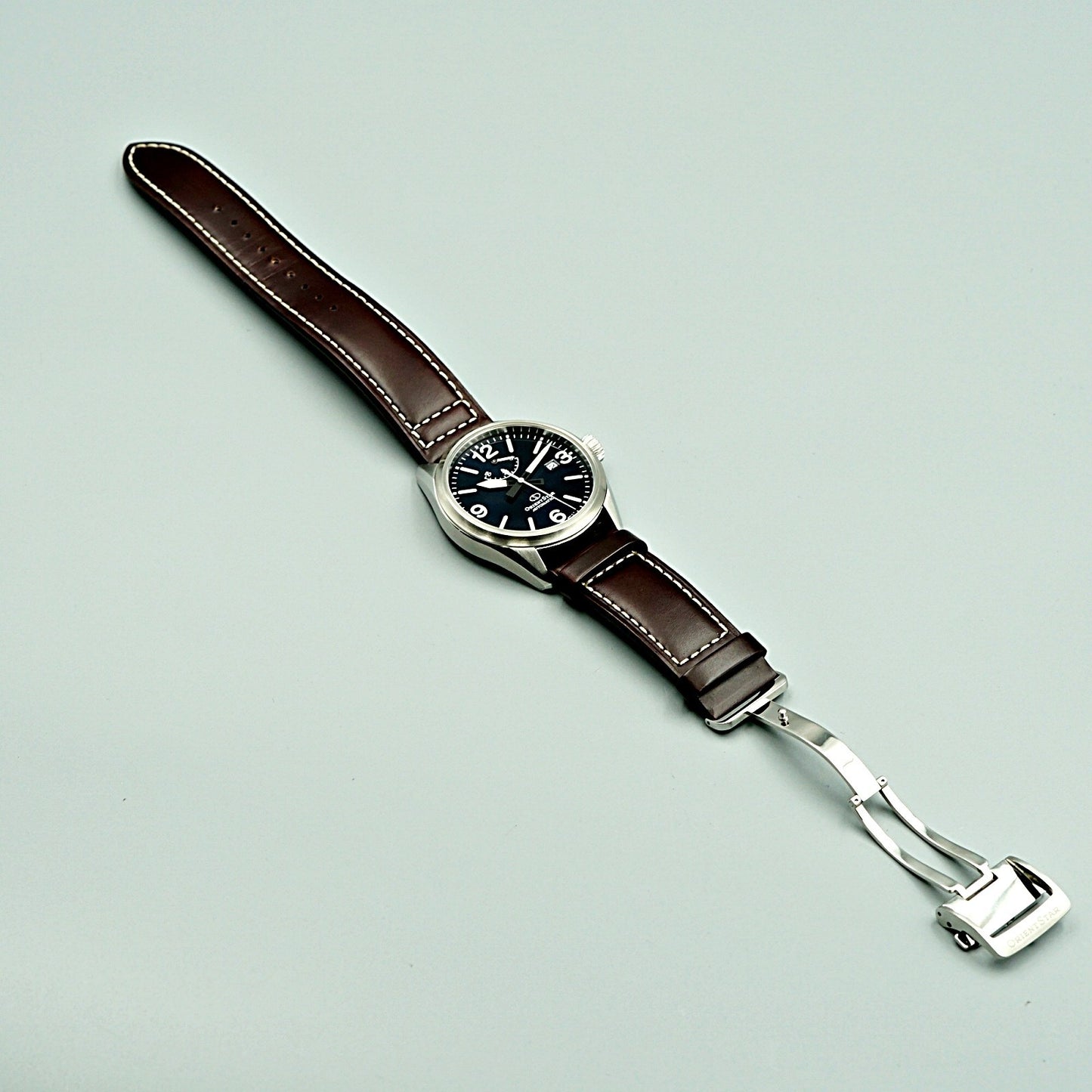 **TOP MINT** Orient Star Epson RE-AU0207L00B Blue Automatic Men's Watch JAPAN