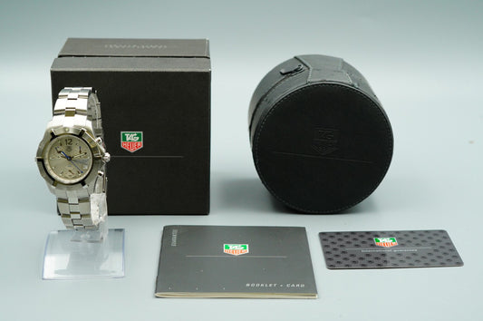 *TOP MINT* Vintage TAG HEUER CN111C Quartz Silver Dial Round 40 mm Mens Watch
