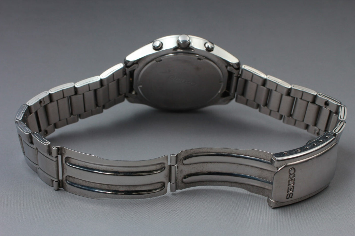 *N MINT* Vintage SEIKO Chronograph 7T92-0CC0 Panda White Dial Quartz Mens Watch