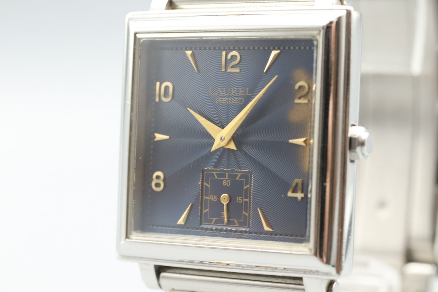 Rare *Exc+5* Vintage SEIKO LAUREL 7N07-5A00 Quartz Navy Small Second Mens Watch