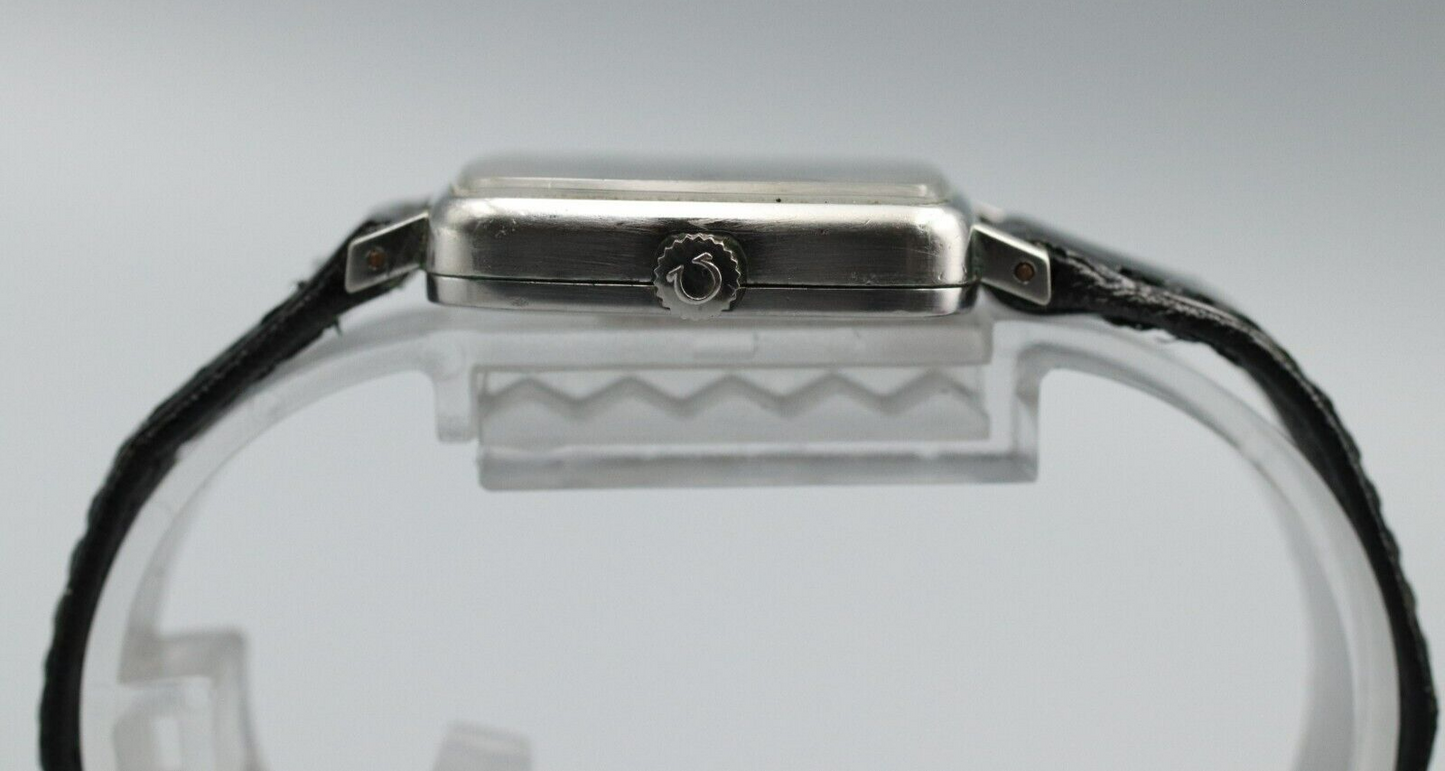 *Exc+5* Vintage OMEGA Geneve Cal.625 Hand Winding Silver Dial Square Women Watch