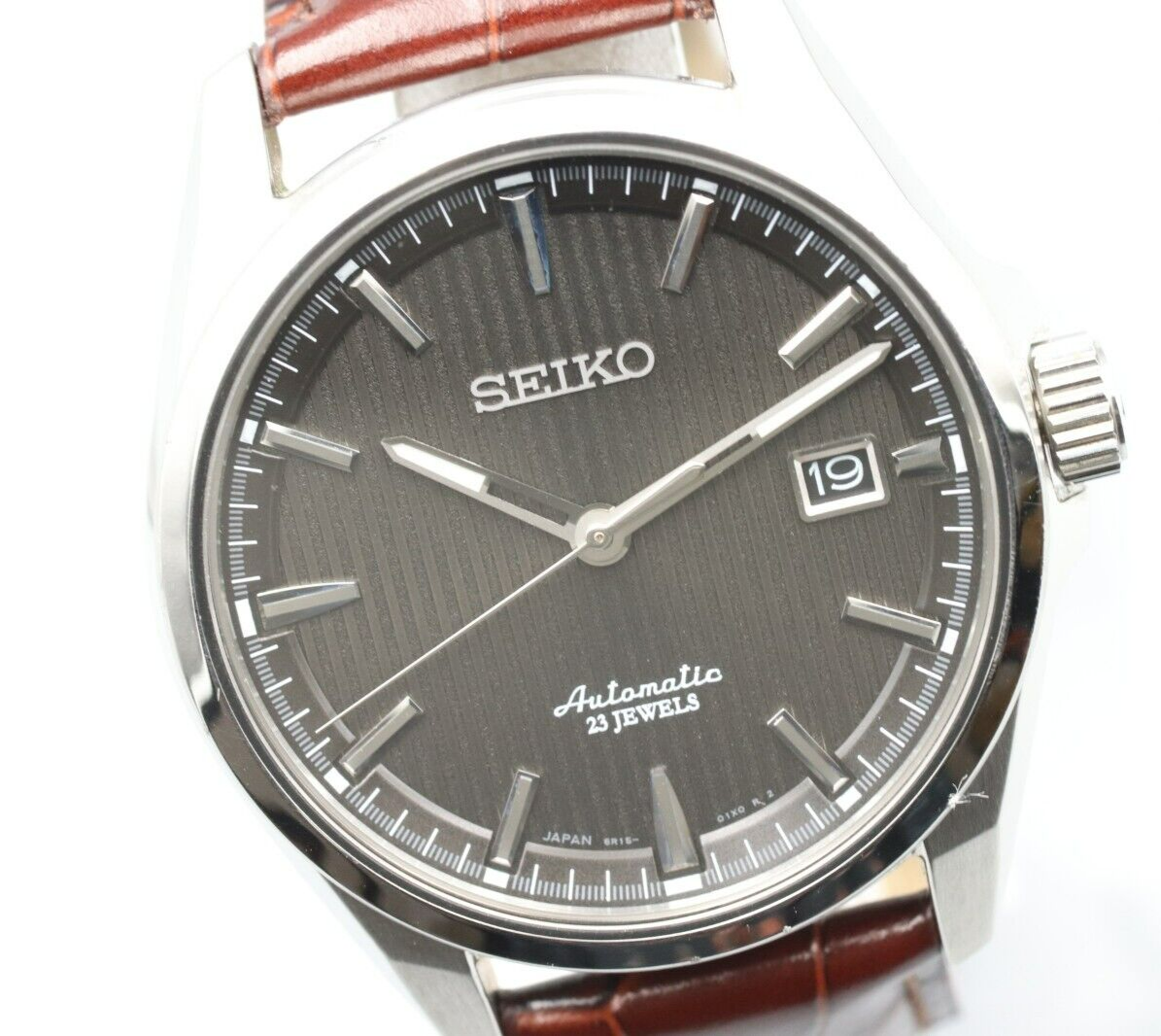 *MINT* Vintage Seiko Presage 6R15-02M0 Automatic Black Dial 23J Round Mens Watch