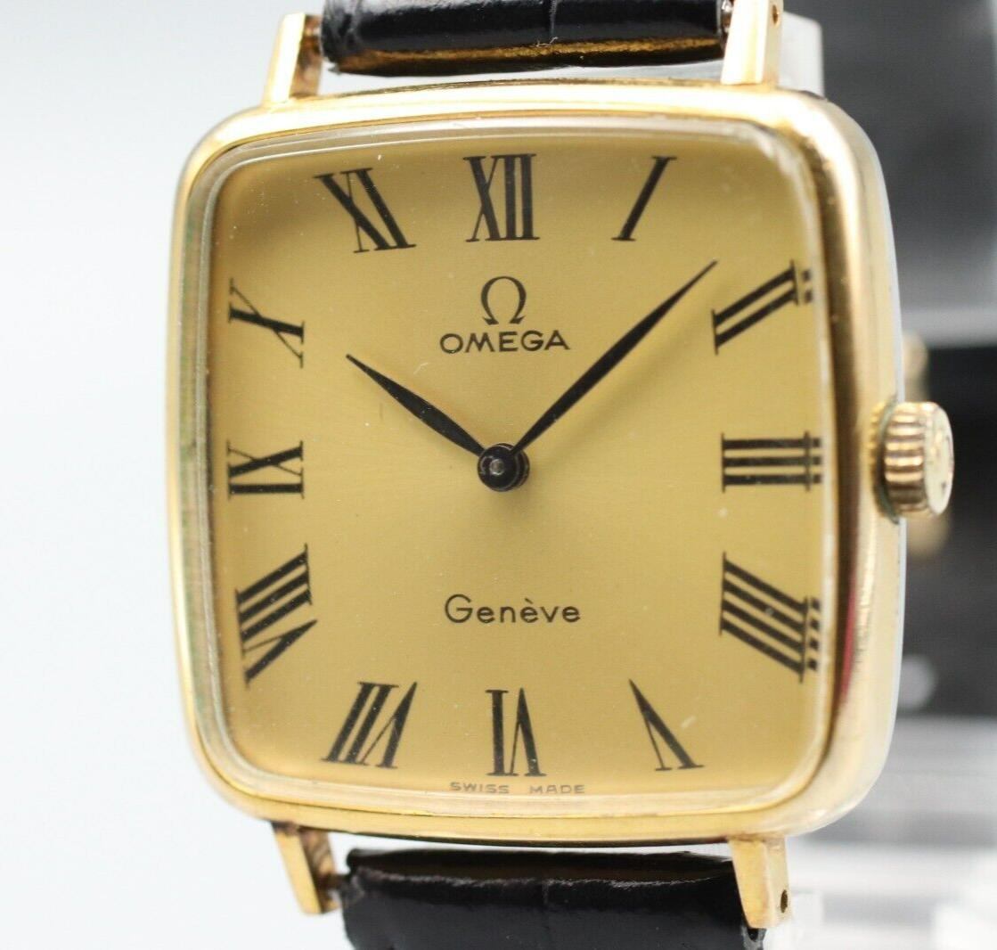 *N MINT* Vintage OMEGA De Ville Cal.625 Hand Winding Gold Roman Dial Mens Watch
