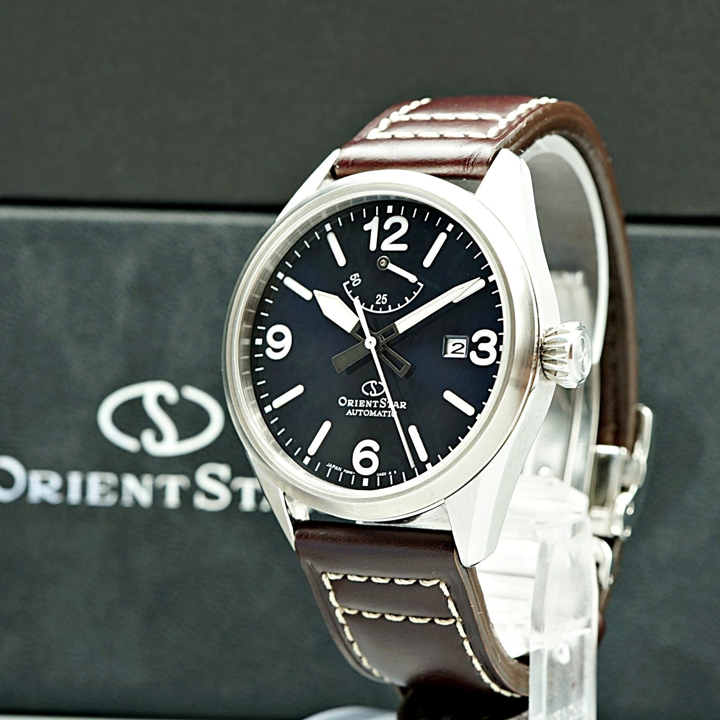 **TOP MINT** Orient Star Epson RE-AU0207L00B Blue Automatic Men's Watch JAPAN