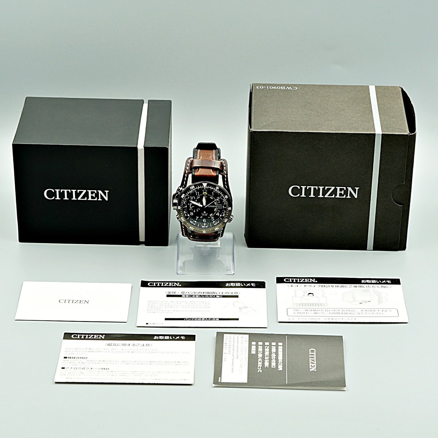 TOP MINT Citizen QZ J280-R013581 Solar Promaster Date Black Mens Wristwatch JP
