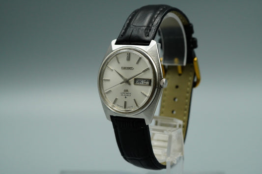 Exc+5 Vintage SEIKO LORD MATIC 5606-7000 Automatic Silver Round 36mm Mens Watch