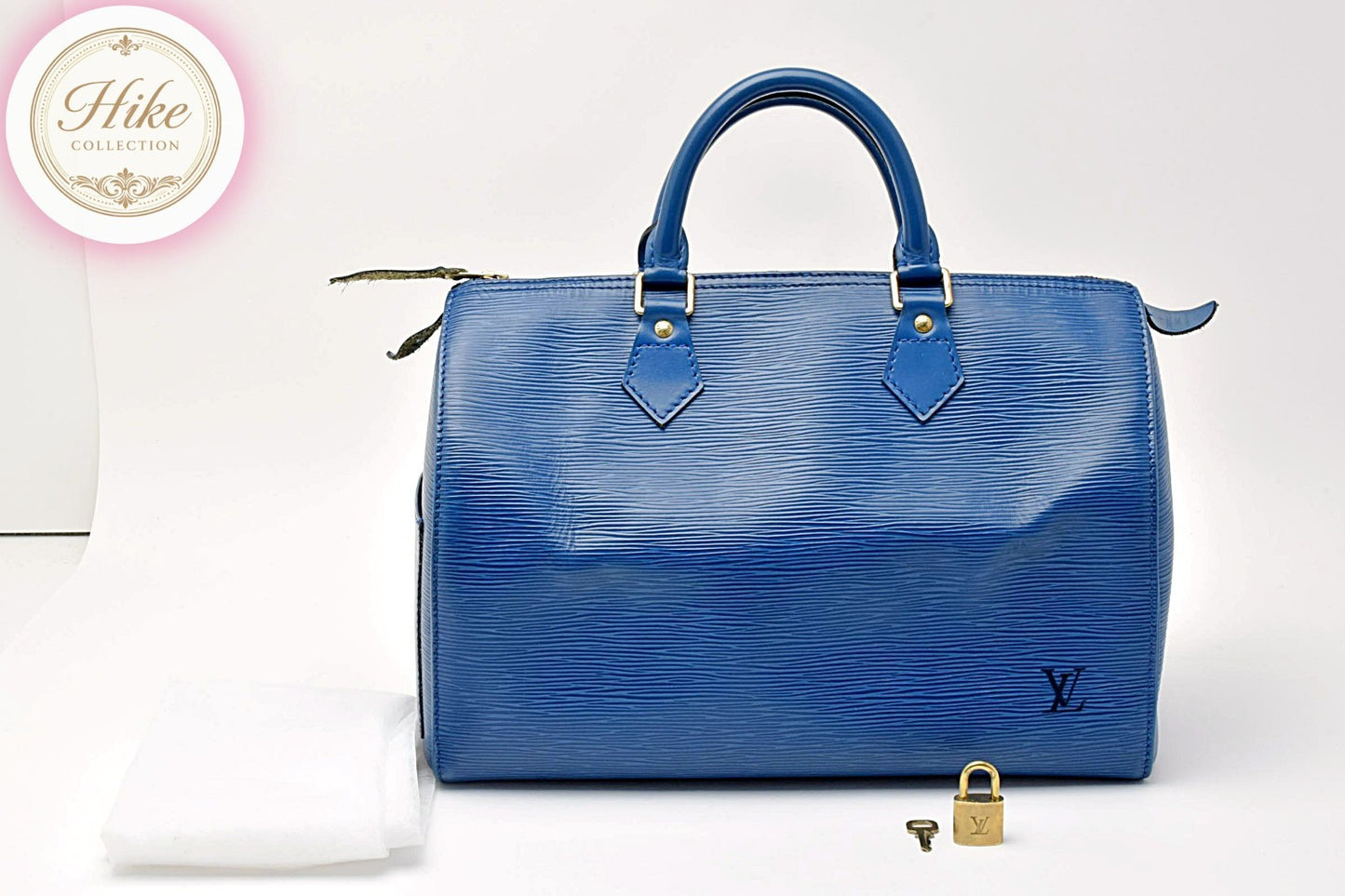 Louis Vuitton Speedy 30 Epi Toledo Blue Handbag M43005 Authentic Condition *SA*