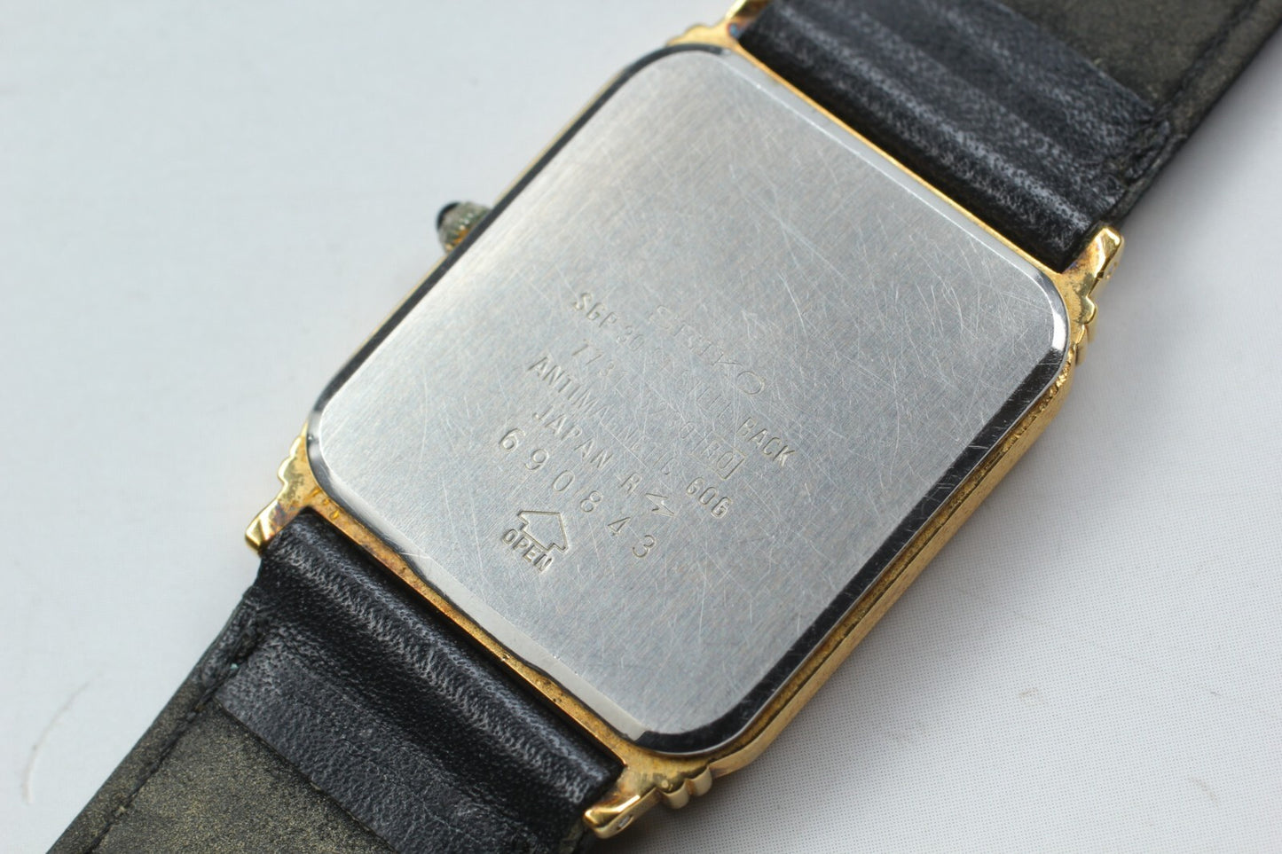 NEW Batt *Exc+4* Vintage SEIKO Dolce 7731-5230 Gold Dial quartz 24mm Mens Watch