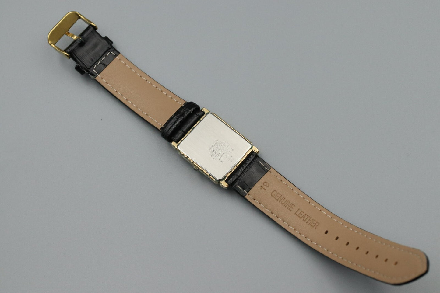 *Exc+5* Vintage SEIKO Dolce 7730-5040 Quartz Black Dial Tank Mens Watch JAPAN