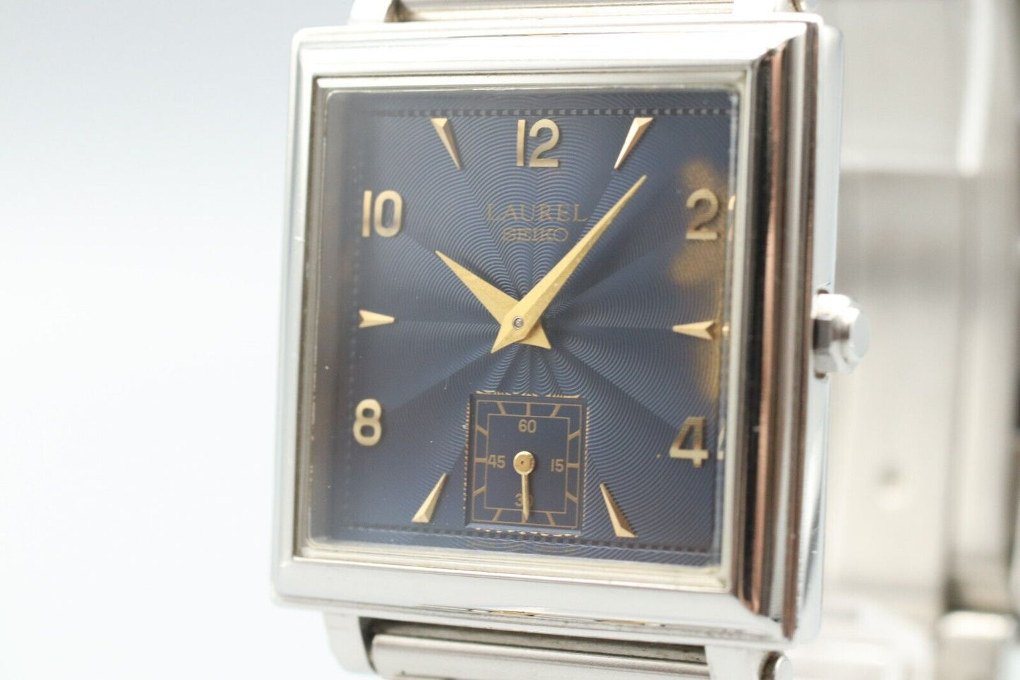 Rare *Exc+5* Vintage SEIKO LAUREL 7N07-5A00 Quartz Navy Small Second Mens Watch
