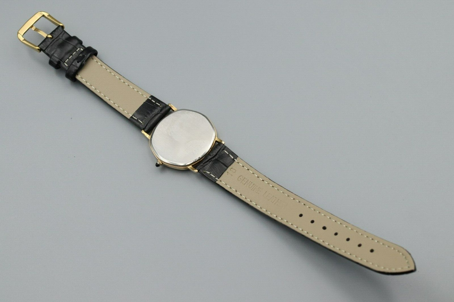 **NEAR MINT** Vintage SEIKO Dolce 6020-5630 Quartz Gold Dial Octagon Mens Watch