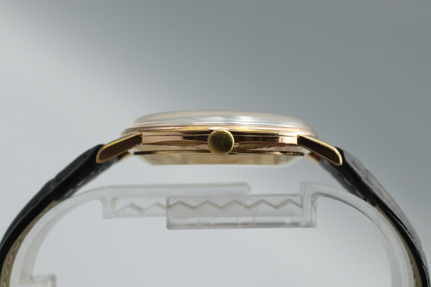 *Exc+5* Vintage SEIKO Crown J15003 Hand Winding Gold Dial 21J Round Mens Watch