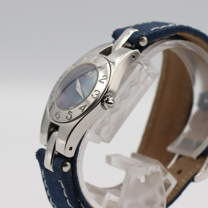 *N MINT* Vintage 1990s BAUME＆MERCIER GENEVE 65305 Qz Navy Round 24mm Women Watch