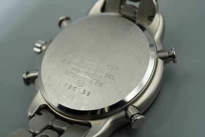 N MINT Vintage 1991 SEIKO PRESAGE  6M13-7000 Quartz Silver Round 38mm Mens Watch