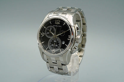 *NEAR MINT* Vintage HAMILTON Jazzmaster H326120 Quartz Black 43mm Mens Watch