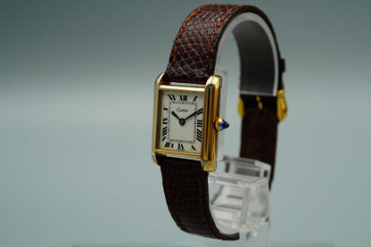 *NEAR MINT* Cartier Tank Hand Winding White Dial Tank 21 mm Women,Ladies Watch
